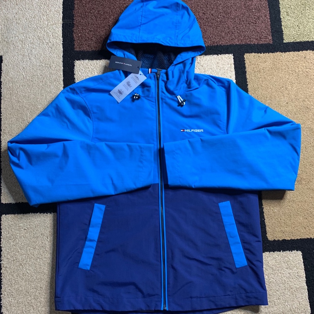 Tommy Hilfiger Blue Windbreaker Jacket